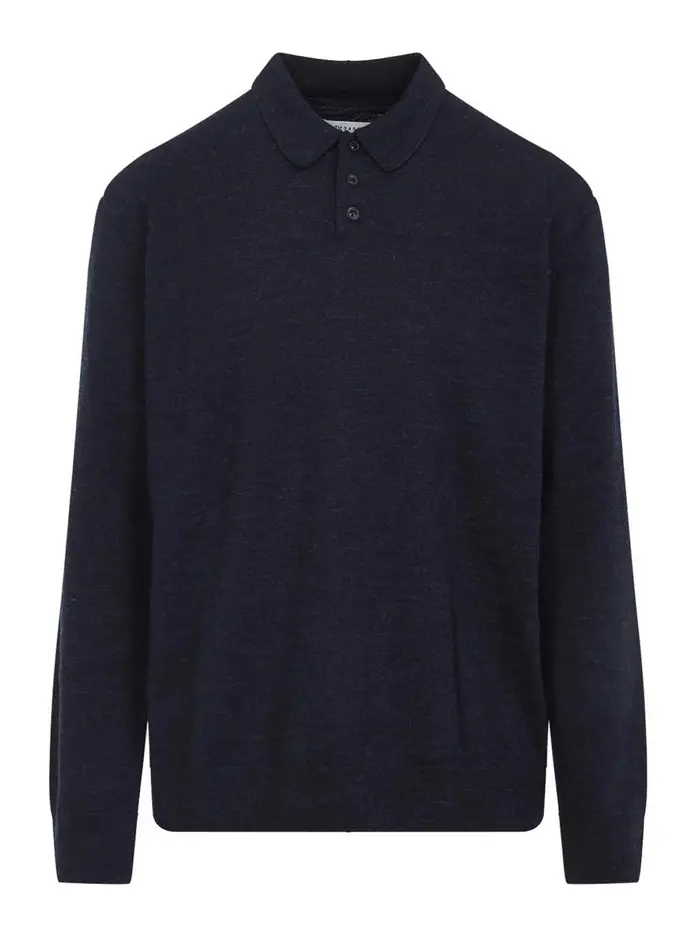 Maison Margiela Polo di lana Blu scuro