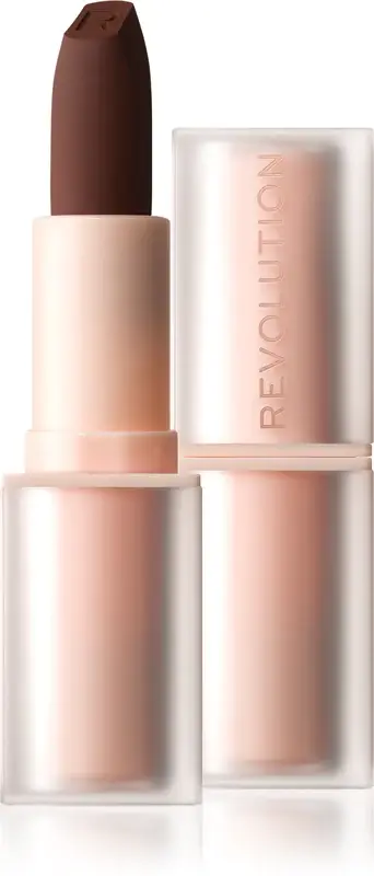 Makeup Revolution Allure Soft Satin Rossetto cremoso con finitura satinata colore Stiletto Brown 3,2 g