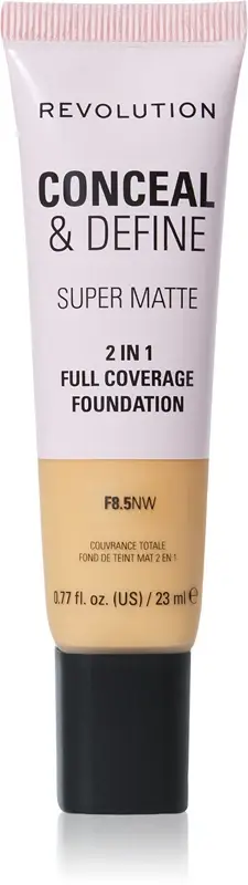 Makeup Revolution Conceal & Define fondotinta opacizzante colore F8 5NW 23 ml