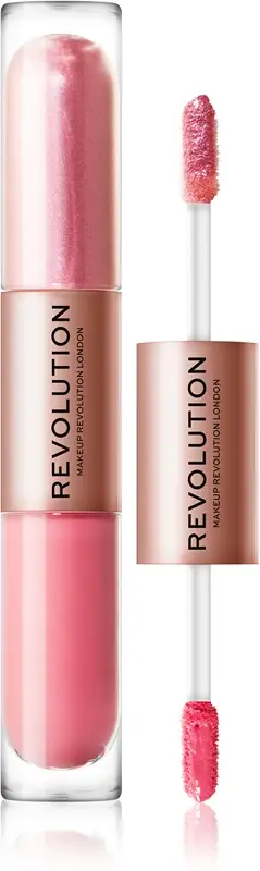 Makeup Revolution Double Up ombretti liquidi 2 in 1 colore Blissful Pink 2x2,2 ml
