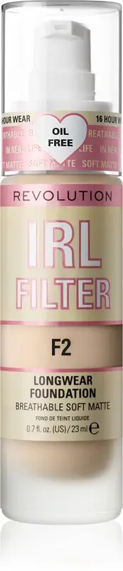 Makeup Revolution IRL Filter fondotinta opacizzante lunga tenuta colore F2 23 ml