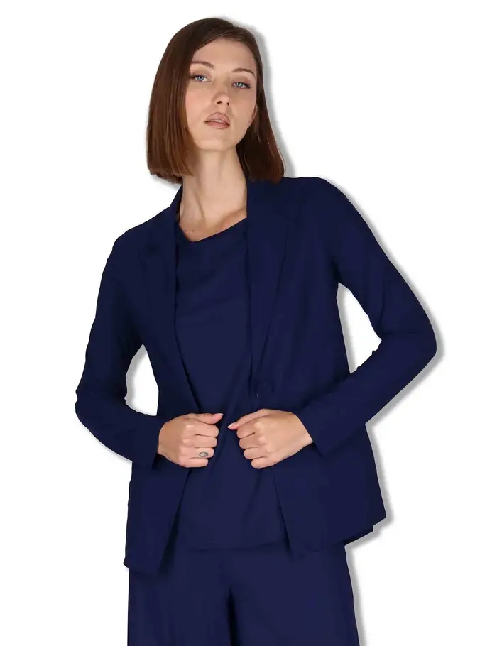Maliparmi Giacche Soft in jersey blu Donna JD646570210 80043