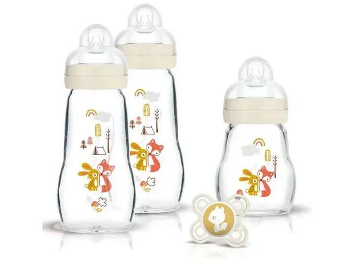Mam Il mio primo cofanetto Biberon Vetro 0 mesi+ "Coniglio & Volpe"