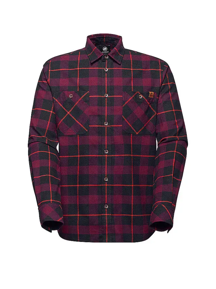 mammut Camicia funzionale da uomo Alvra rosso scuro