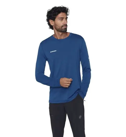 Mammut Tree Wool FL - maglia a maniche lunghe - uomo Blue