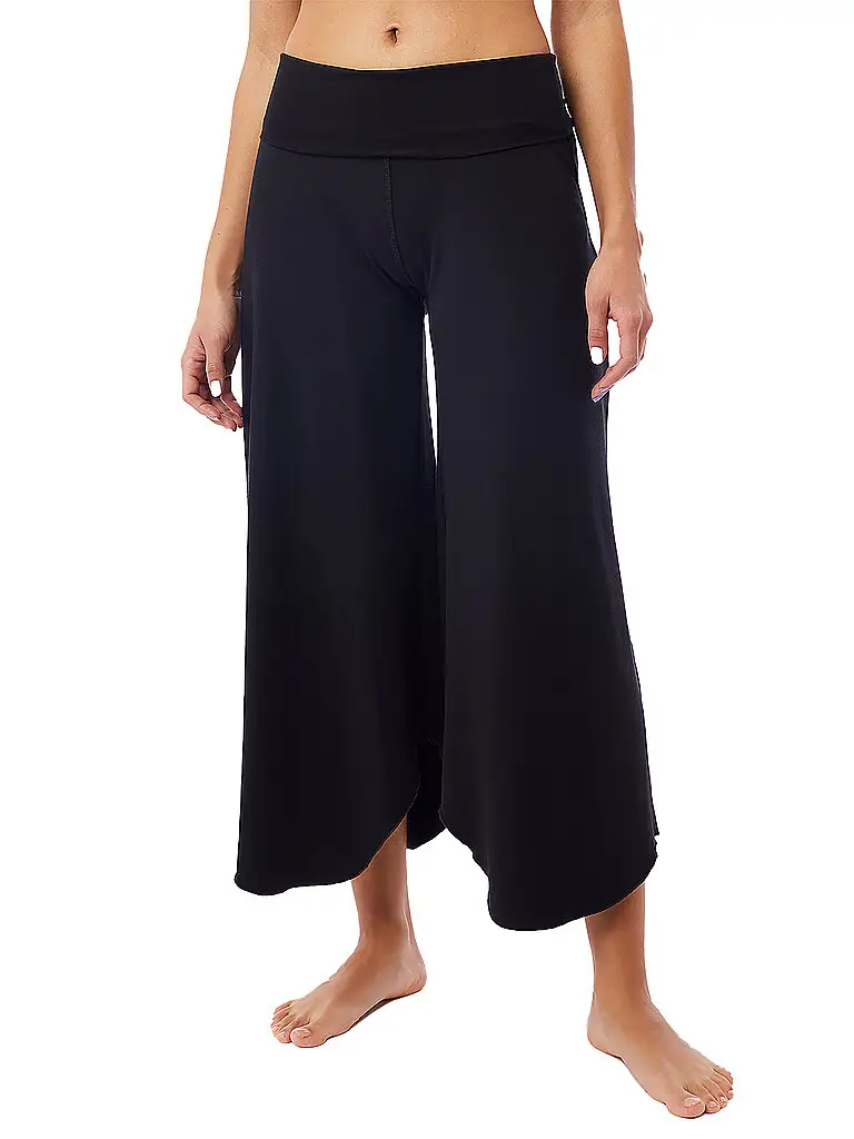 mandala Pantaloni da yoga da donna Roll Over Tulip nero