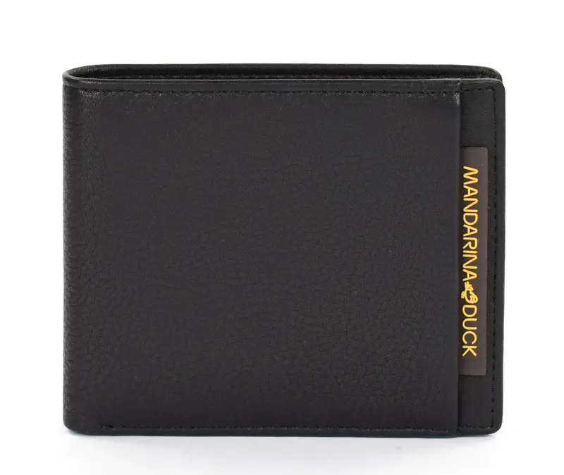 Mandarina Duck Portafoglio uomo piccolo in pelle Dual UDP07 Nero