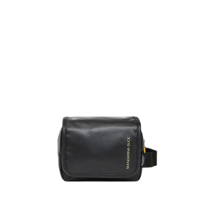 Mandarina Duck Trousse da toeletta con pattina magnetica Eco Coated Noir