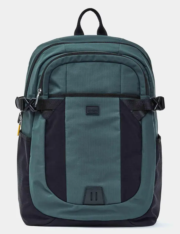 Mandarina Duck Zaini Y-Lite in tessuto nero e verde 46x32x20 Uomo P10OWT04 A78