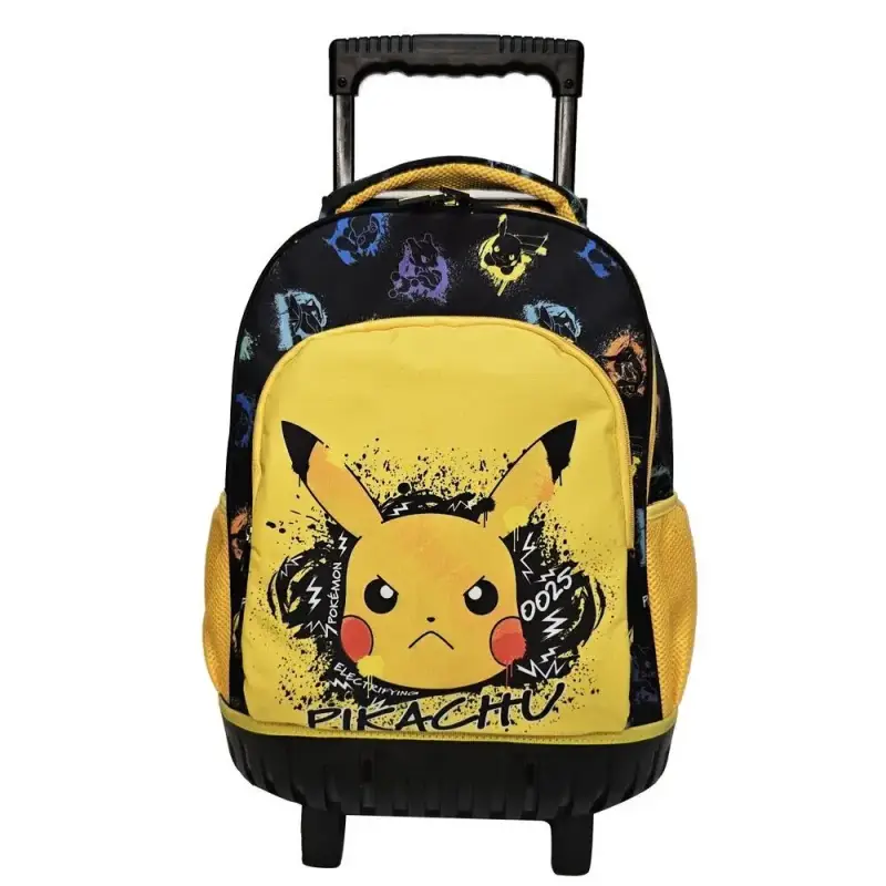 Manenti Borsa trolley per bambini Pokemon Skate Face Jaune