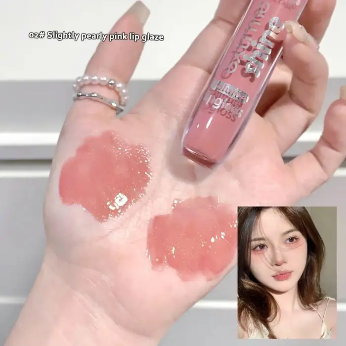 Lucidalabbra Specchio Acqua Lucido Smalto per labbra Rossetto liquido duraturo Primer glitter trasparente Olio per labbra illuminante acquatico