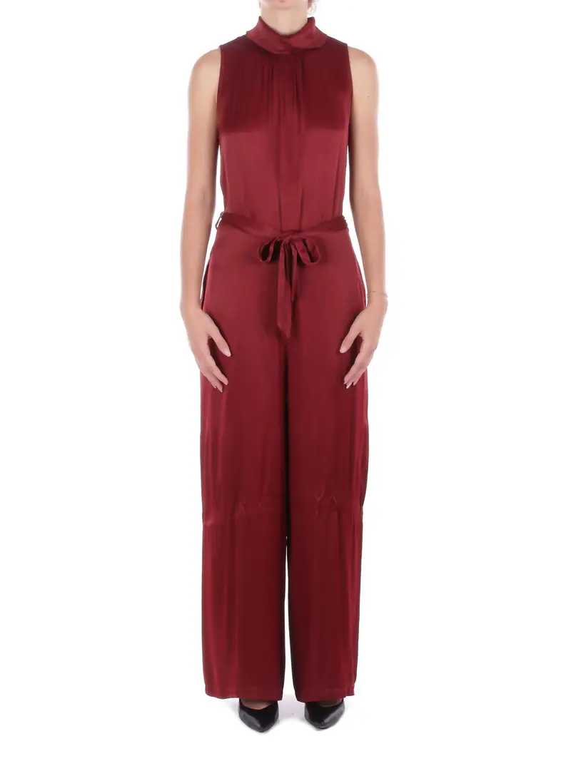 MANILA GRACE Tuta Donna Burgundi Tuta con colletto