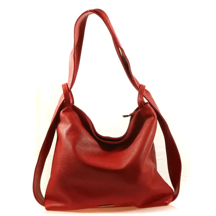 Aria Borsa a spalla trasormabile in zaino Rosso scuro