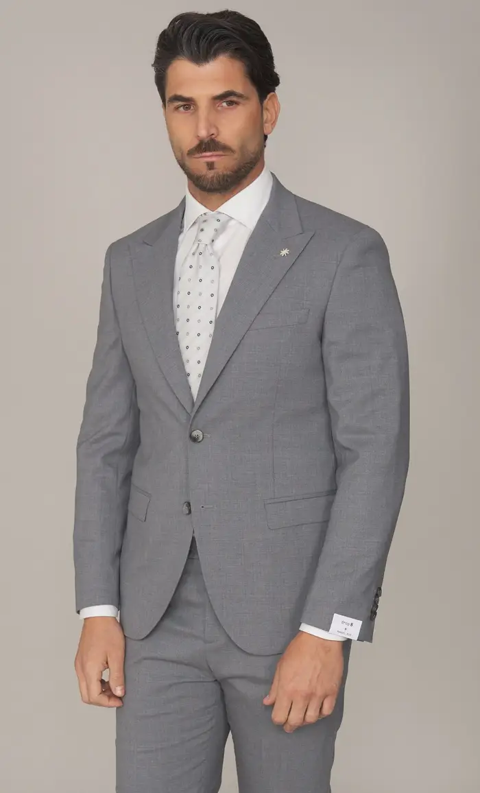 Manuel Ritz Abito rever a lancia in fresco lana drop 8, colore grigio