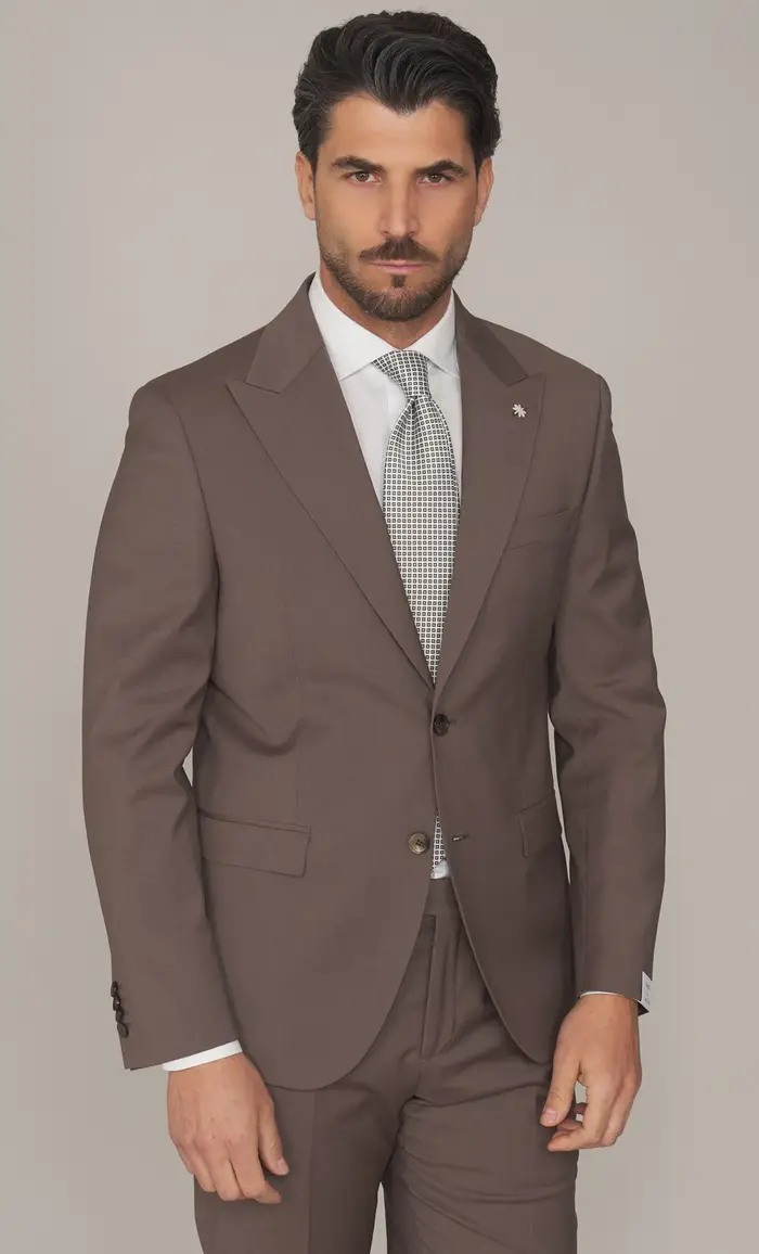 Manuel Ritz Abito rever a lancia in fresco lana drop 8, colore moro