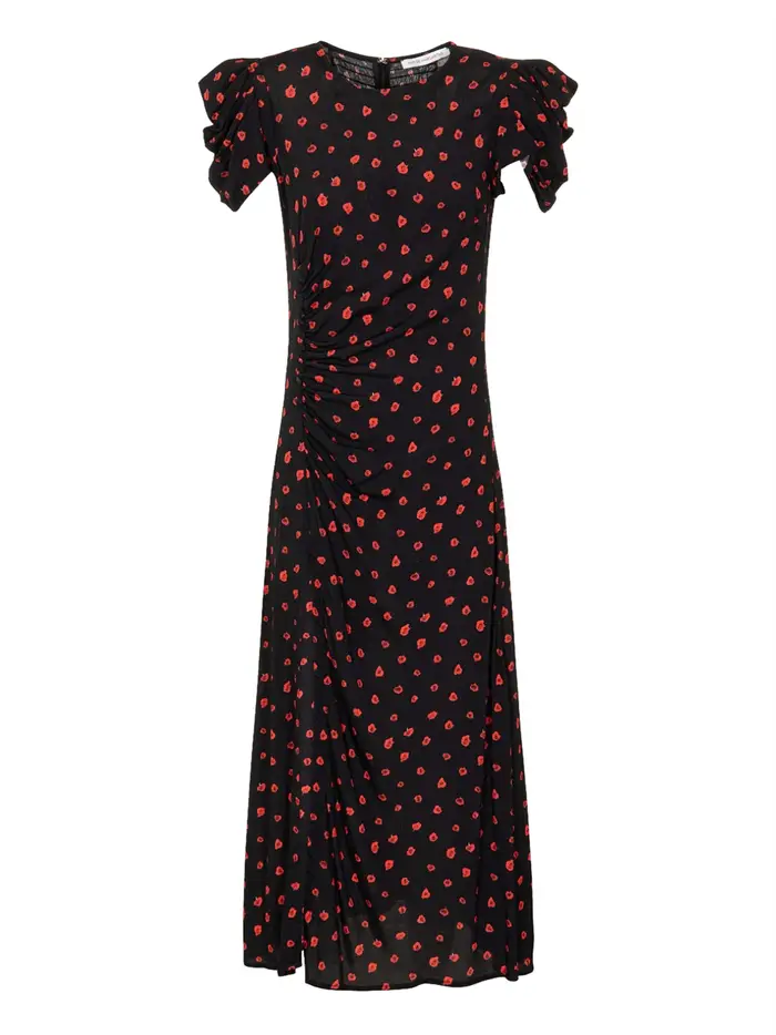 mar-de-margaritas vestito midi kristel da donna - nero