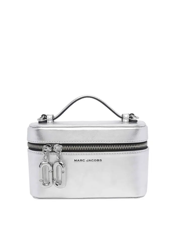 Marc Jacobs borsa da trucco con scena argentata Argento