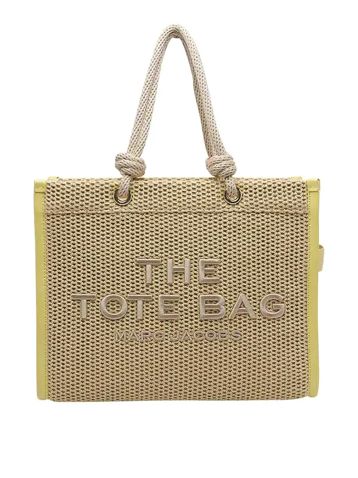 Marc Jacobs borsa tote piccola in corda intrecciata Giallo