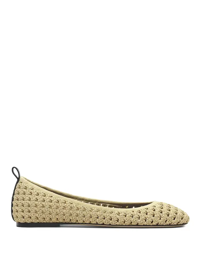 Marc Jacobs La ballerina con nastro con logo Crema