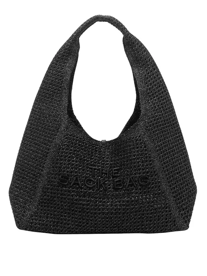 Marc Jacobs onice la borsa a sacco all uncinetto Nero