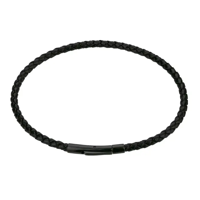 Marc Lauder Bracciale in vera pelle Breno Noir