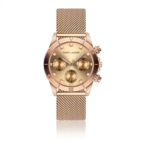 Marc Lauder Orologio con bracciale in maglia Valencia Rose
