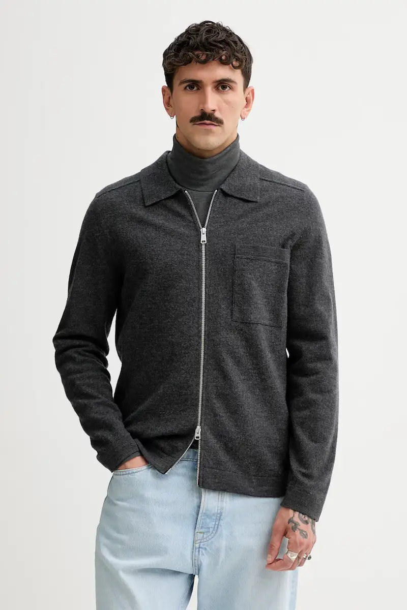 Marc O'Polo cardigan con lana colore grigio 530515361154