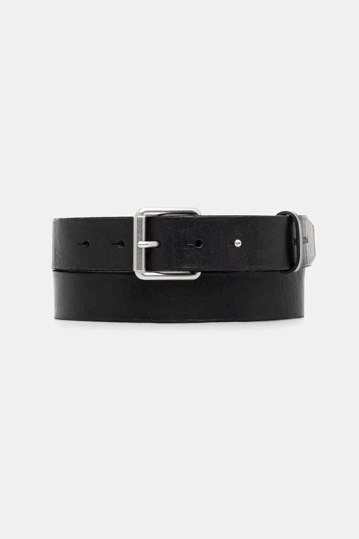 cintura in pelle Nero