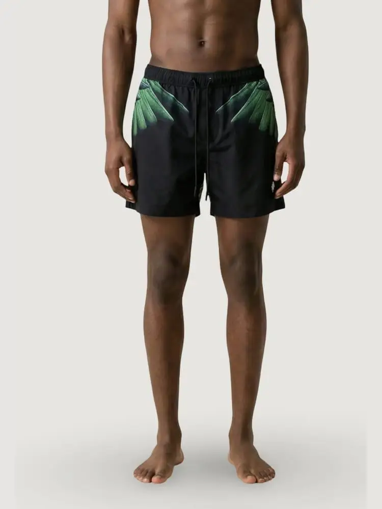 Marcelo Burlon costume nero uomo maxi logo verde