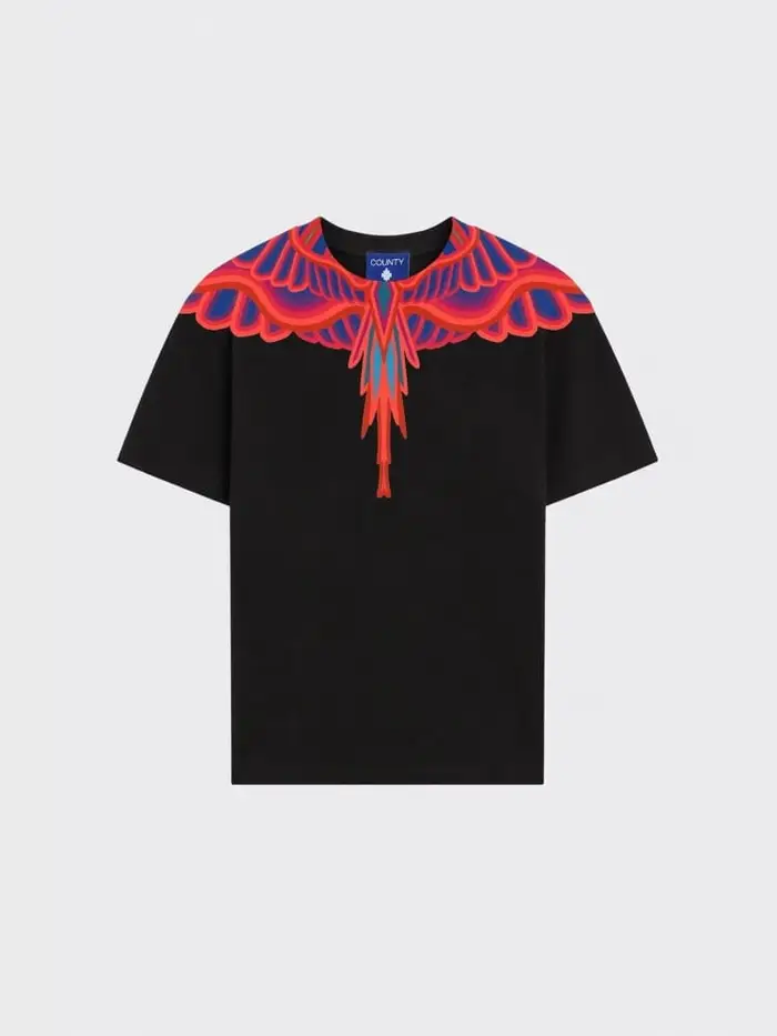 tshirt nera bambino maxi logo