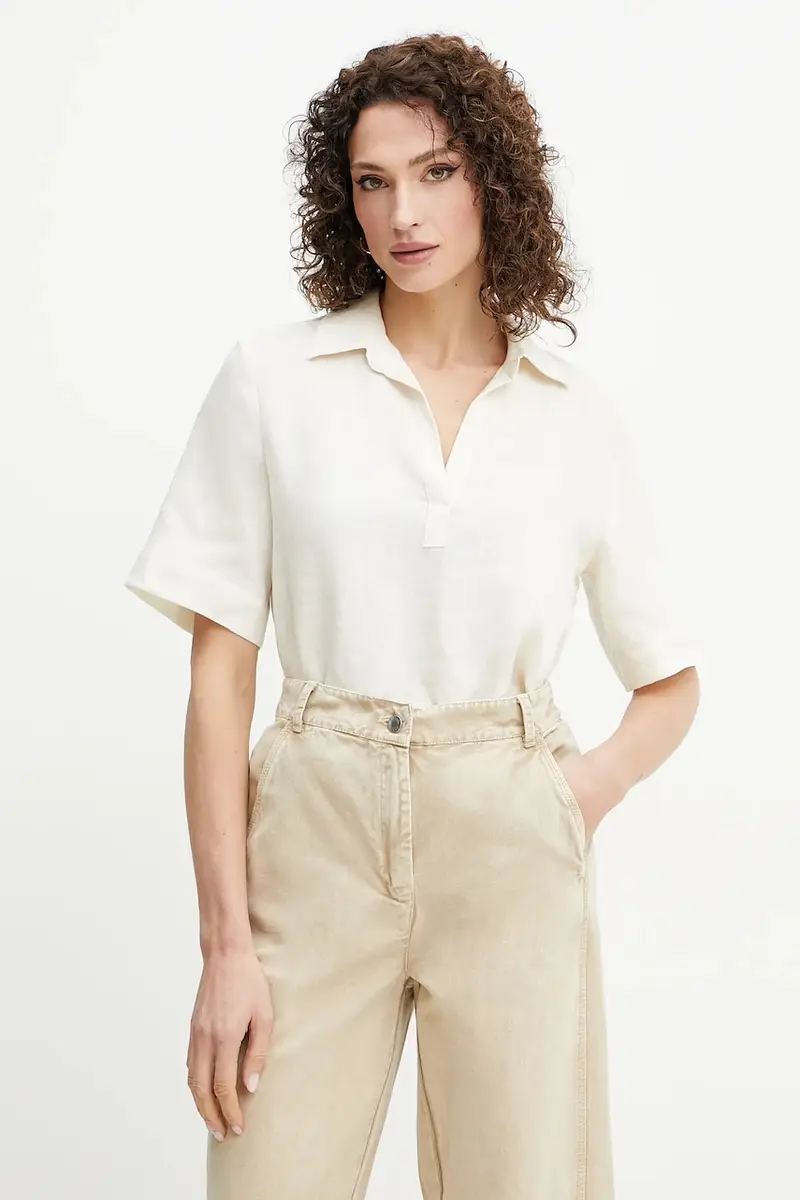 Marella maglietta di lino Emme by donna colore beige 2515111032200