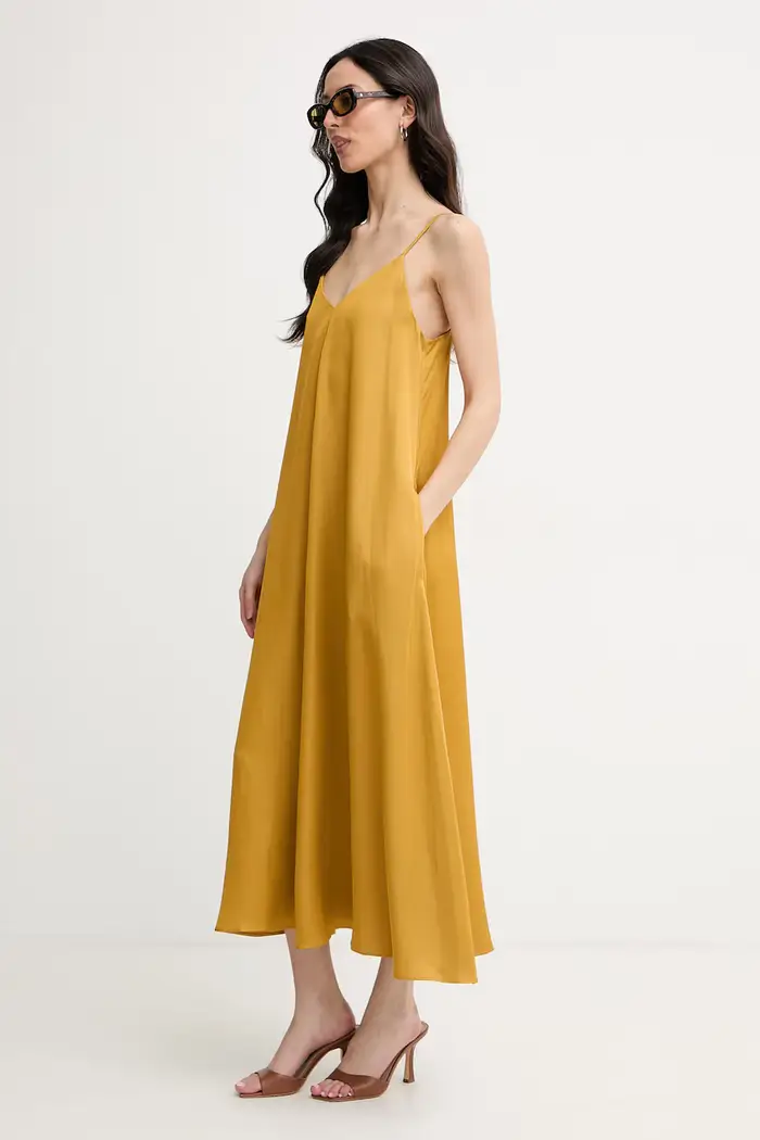 Marella vestito con viscosa VOLIERA Giallo