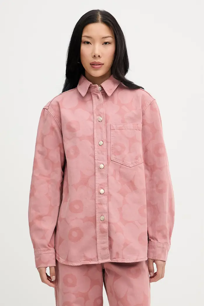 camicia da donna in jeans Rosa
