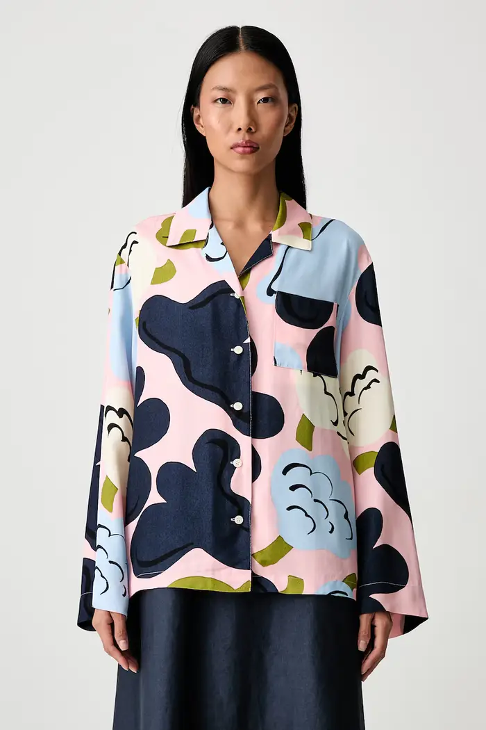 camicia da donna in viscosa Multicolore
