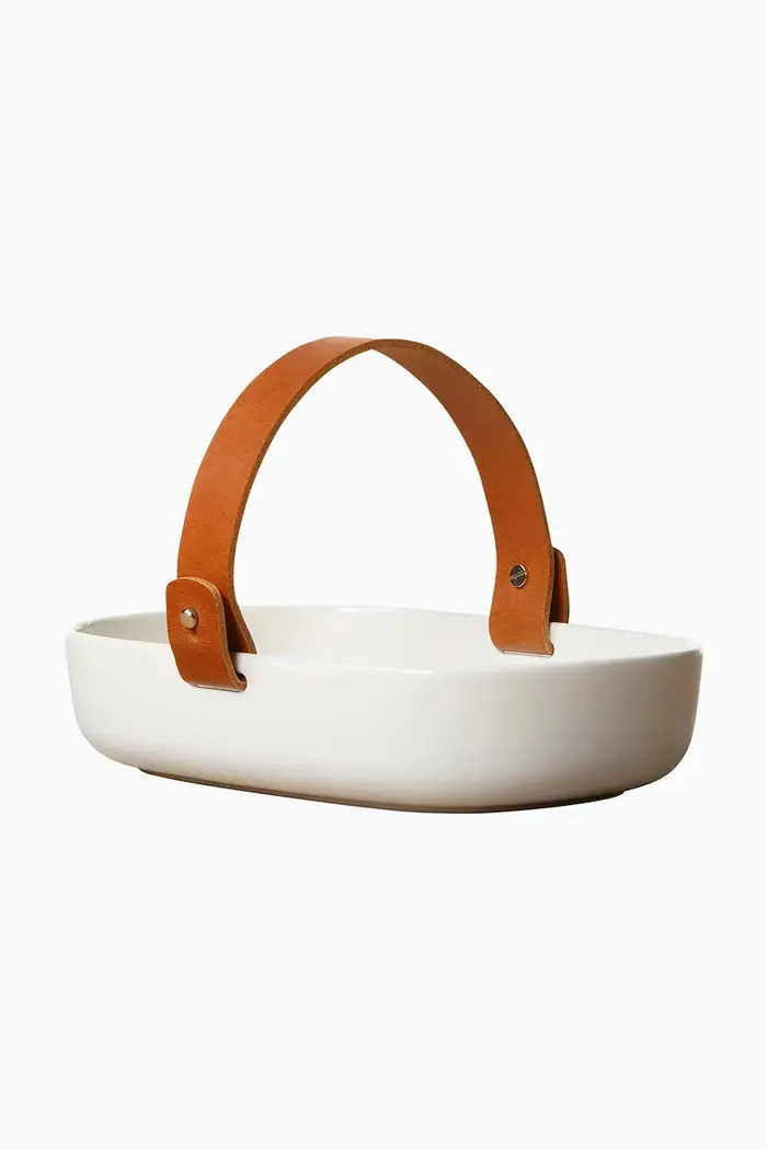 piatto da portata da servire in gres Bianco