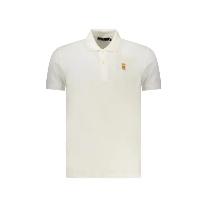 Marina Militare Polo Maniche Corte Uomo Bianca Ricamo Bianco