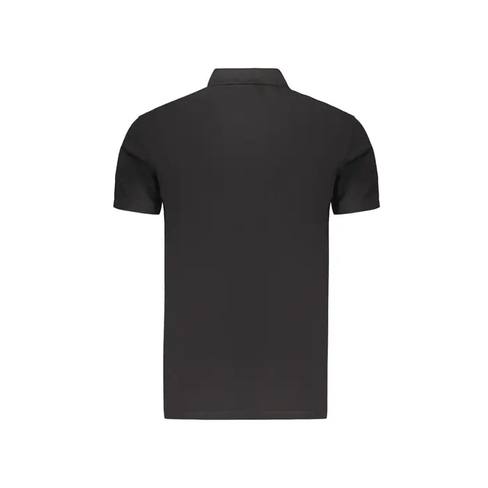 Marina Militare Polo Maniche Corte Uomo Nera Ricamo Nero