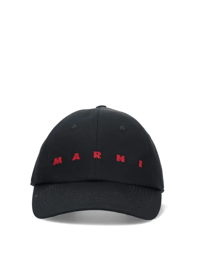 Marni Cappello Baseball Logo Nero