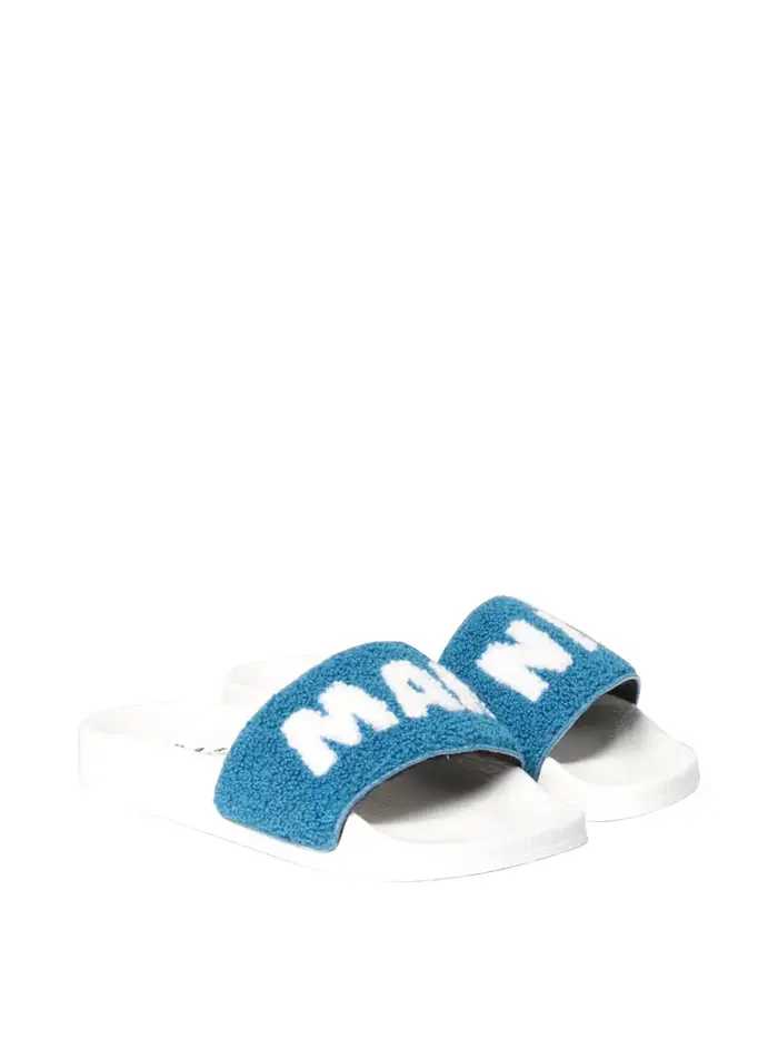 Marni Ciabatta Con Logo Blu