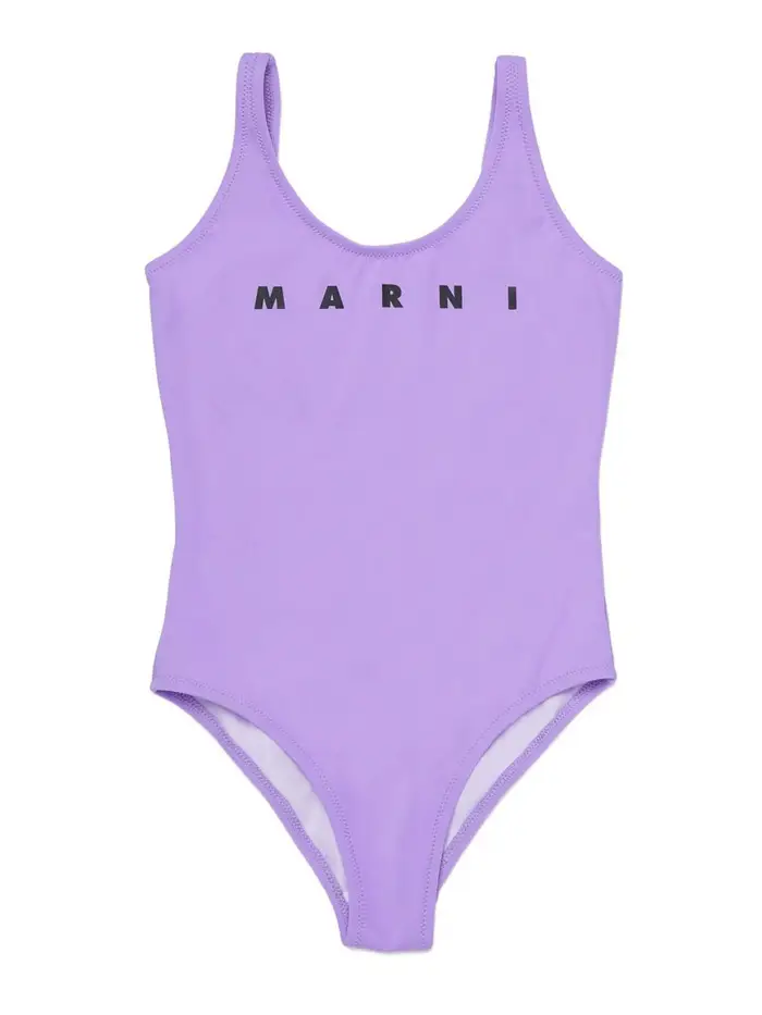 Marni Costume Con Logo Viola Chiaro