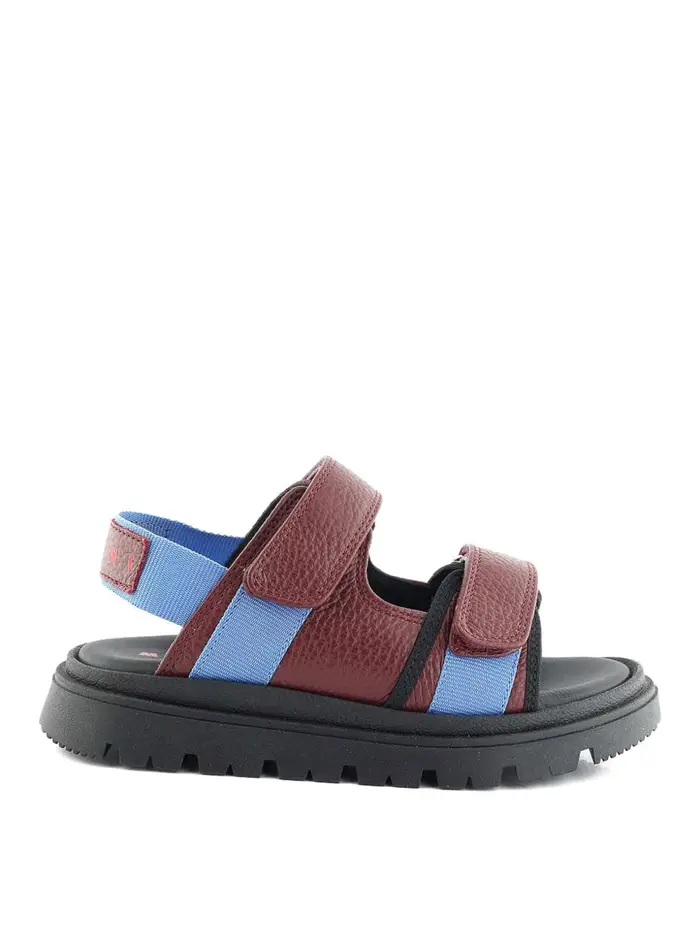 Marni Sandali Con Logo Rosso Scuro
