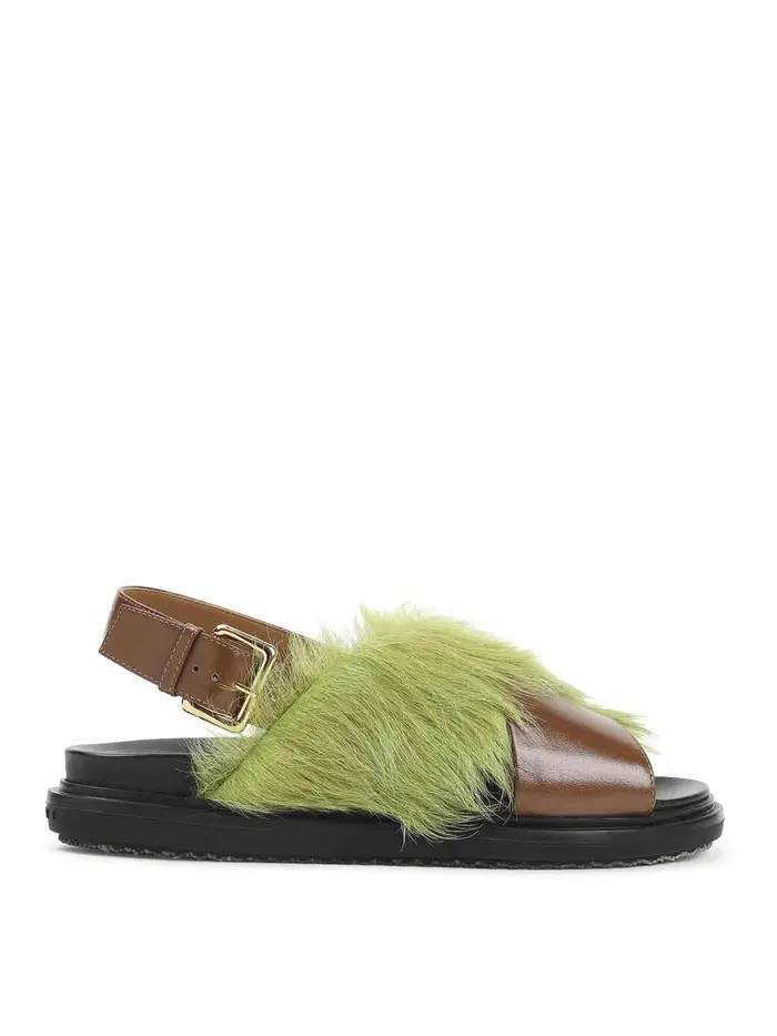 Marni Sandali Fussbett Marrone