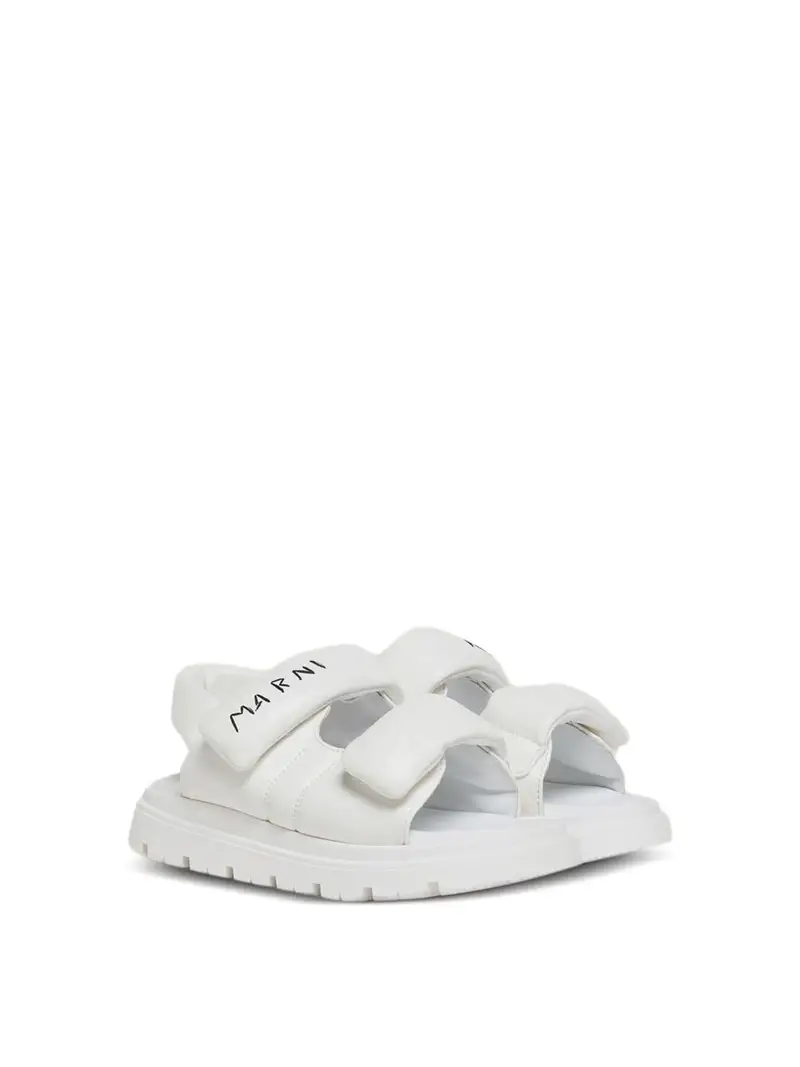 Marni Sandali Imbottiti Con Logo Bianco