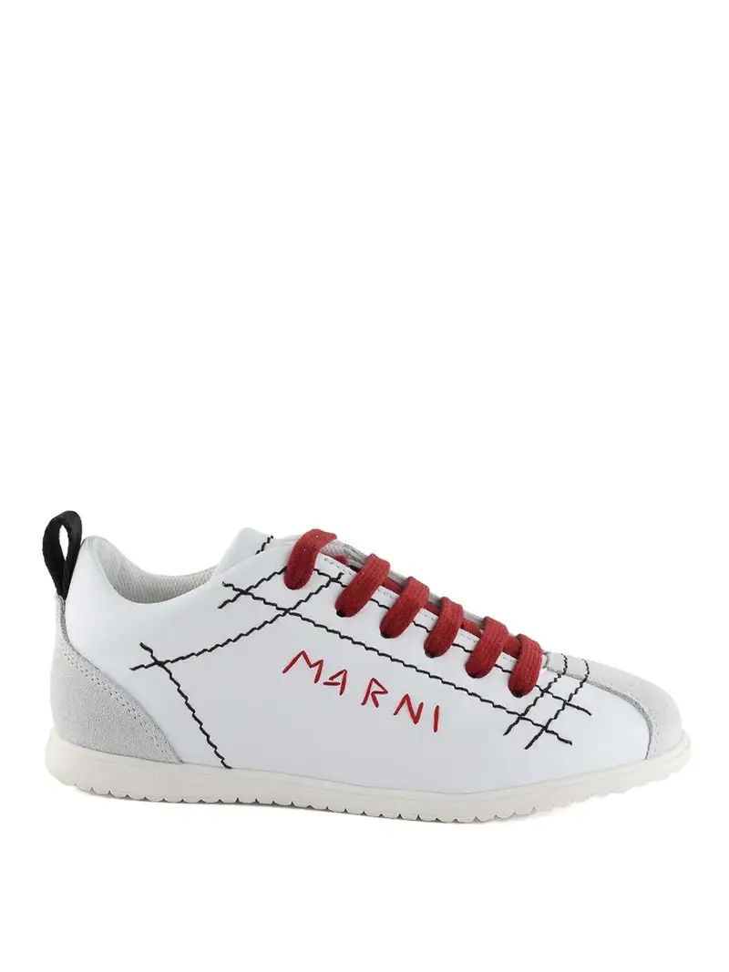 Marni Sneakers Con Logo Bianco