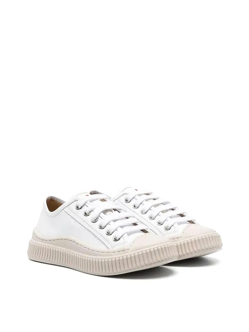 Marni Sneakers Con Ricamo Bianco