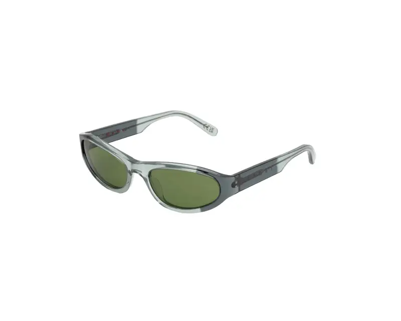 Marni Unisex 8B1 Yozamei Shades Of Grey Occhiali da sole Acetato Grigio Verde Avvolgente