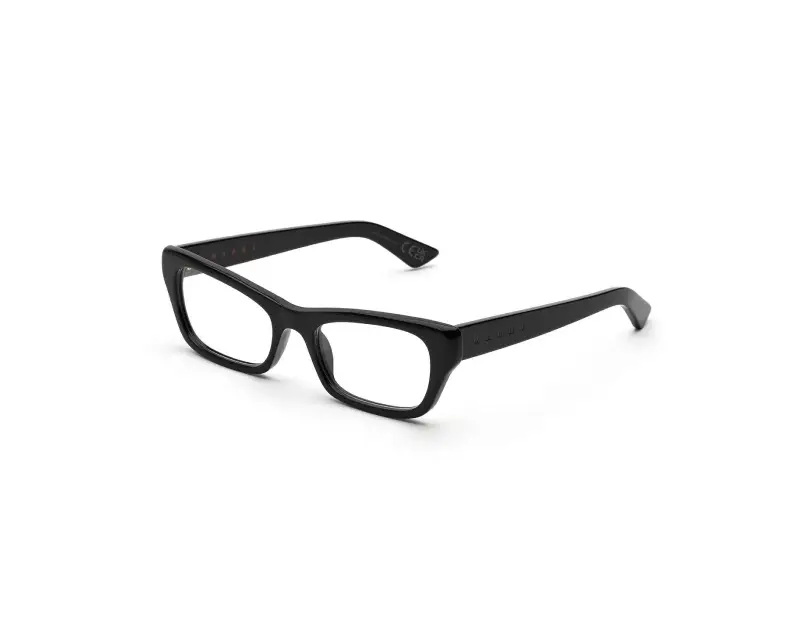 Marni Unisex BUS Akelu Black Montature da vista Acetato Nero Squadrata