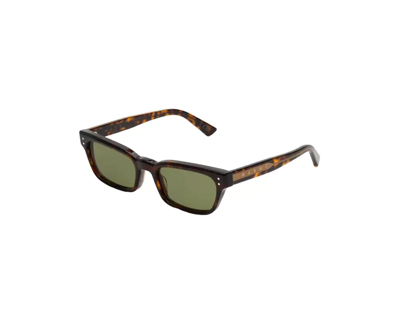 Marni Unisex CCM Floosa 3627 Occhiali da sole Acetato Havana Verde Squadrata