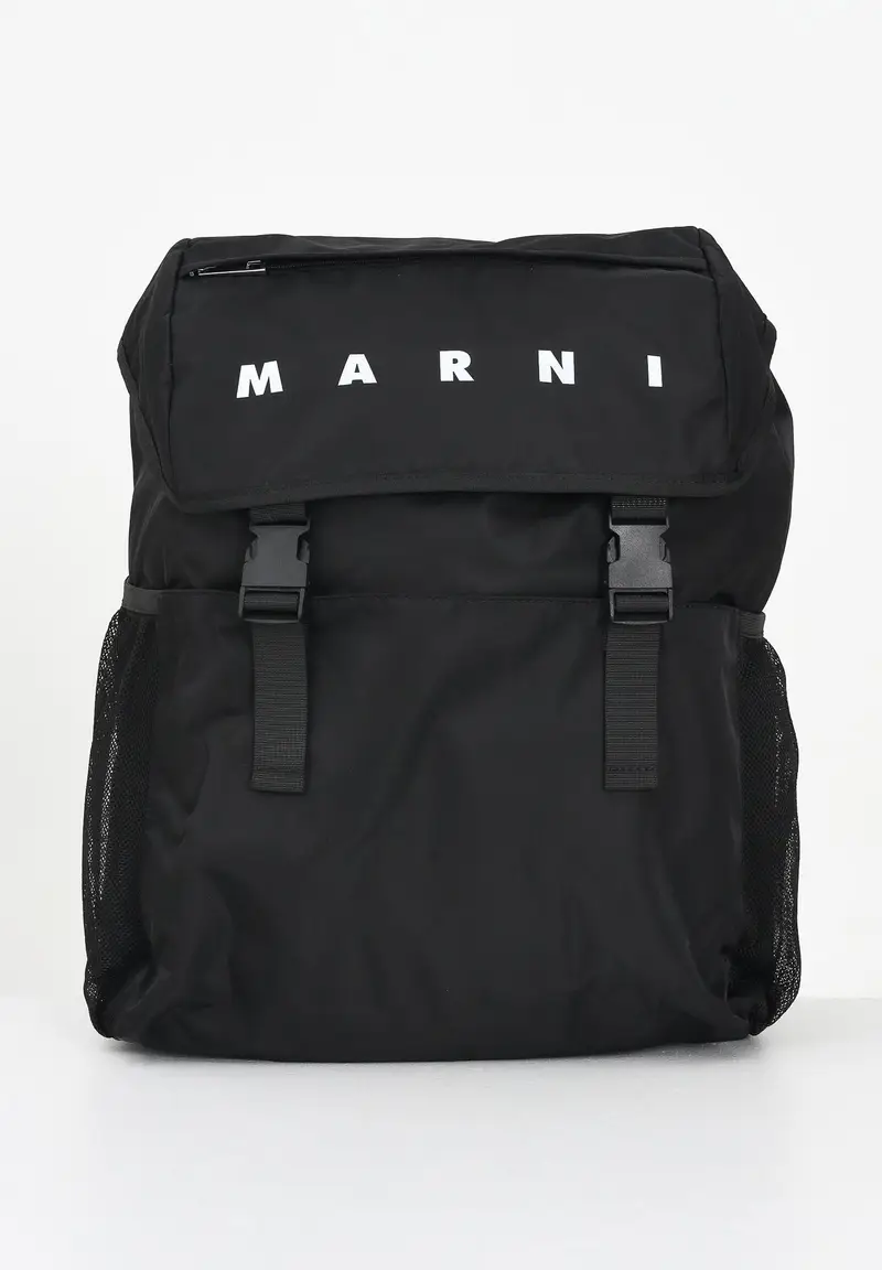 MARNI Zaino nero per uomo e donna con logo