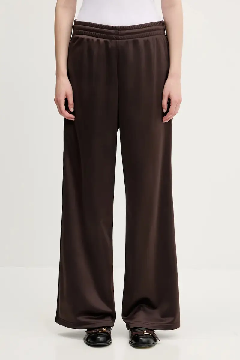 Martine Rose pantaloni Wide Leg Track donna colore marrone 167JT12700